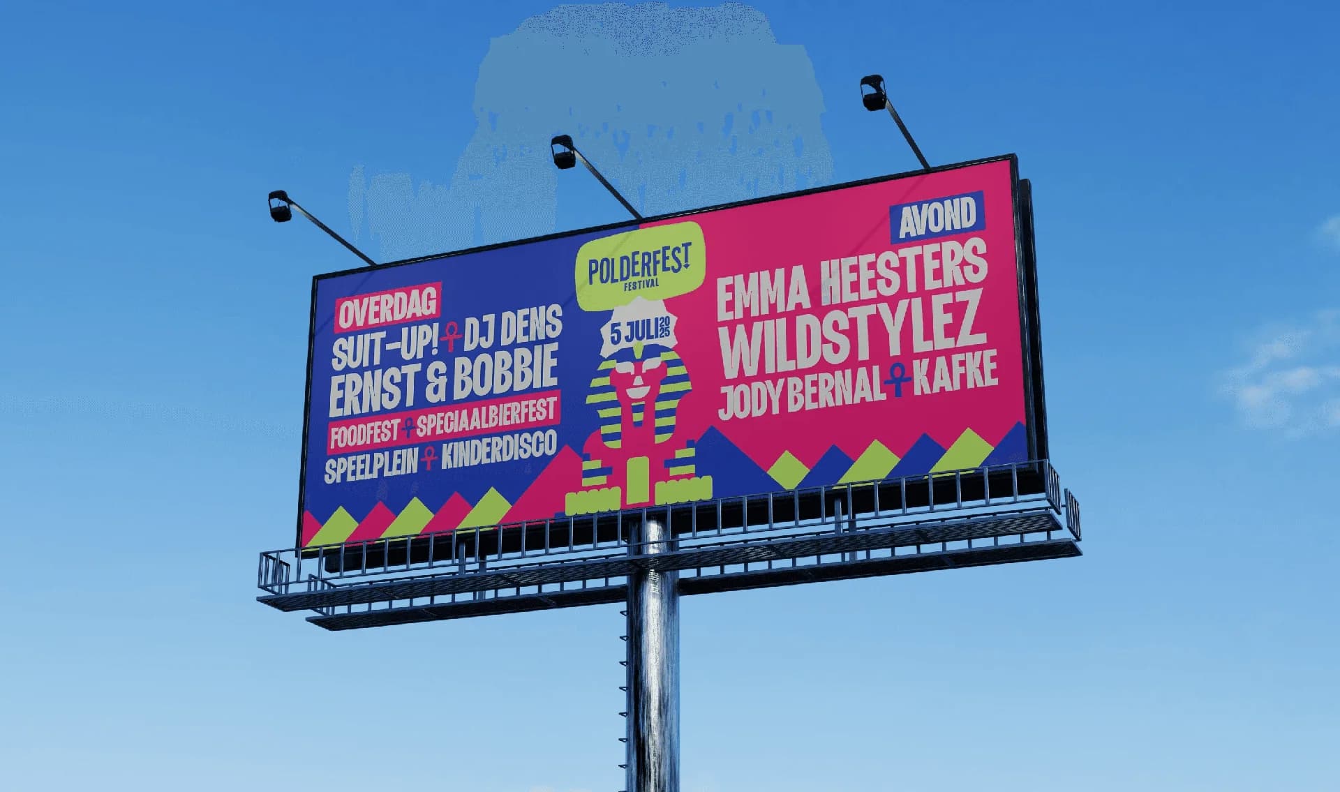 Polderfest festivalcampagne op billboards